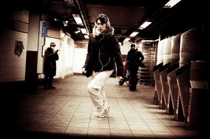 Figure on a subway platform, from Polyphony